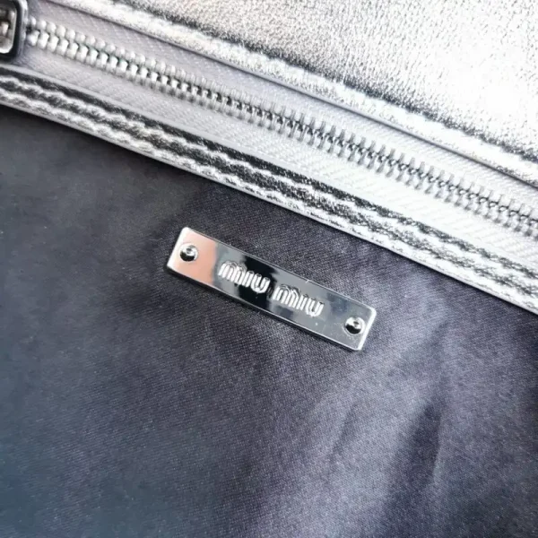 Miu Miu Crystal Handbag Silver - Image 8