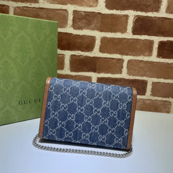Gucci Dionysus  GG Chain Wallet  Denim Blue - Image 2