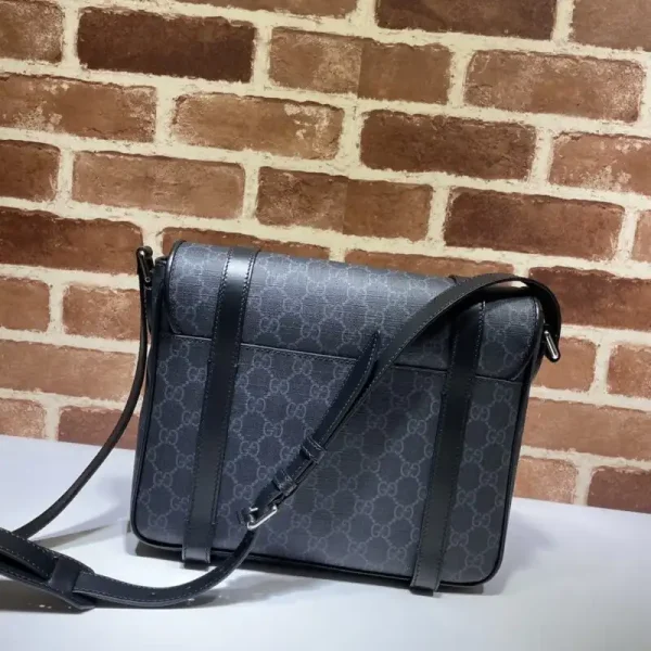 Gucci   GG Supreme Shoulder Bag Black - Image 6