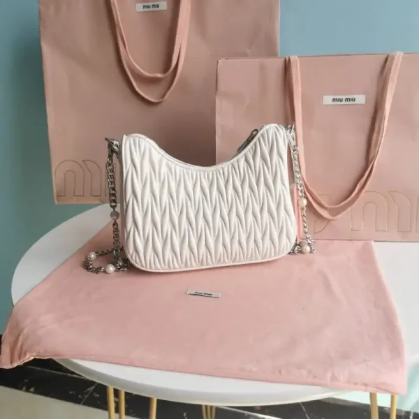 Miu Miu Matelassé Pearl White - Image 2