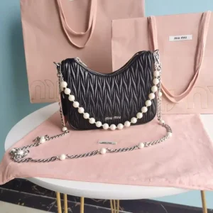 Miu Miu Matelassé Pearl Black