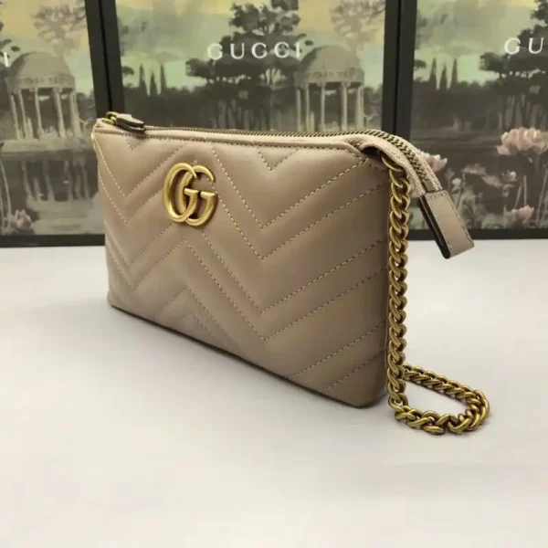 Gucci Marmont Matelasse Wallet On Chain Beige - Image 9