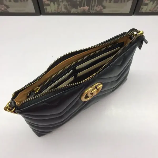 Gucci Marmont Matelasse Wallet On Chain Black - Image 4