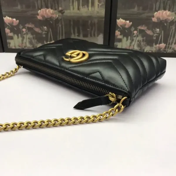 Gucci Marmont Matelasse Wallet On Chain Black - Image 6