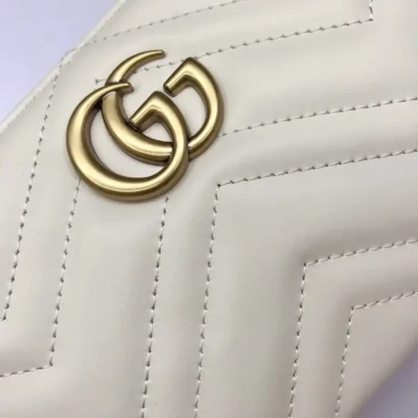 Gucci Marmont Matelasse Wallet On Chain White - Image 6
