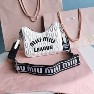 Miu Miu Matelassé League White