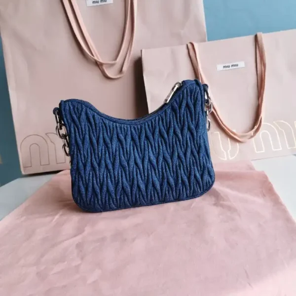 Miu Miu Matelassé Denim Blue - Image 3