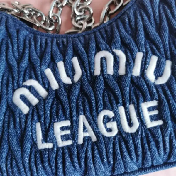 Miu Miu Matelassé Denim Blue - Image 6