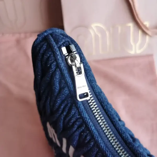Miu Miu Matelassé Denim Blue - Image 7
