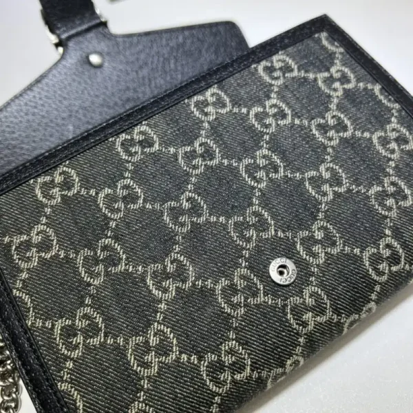 Gucci Dionysus  GG Chain Wallet  Denim Black - Image 2