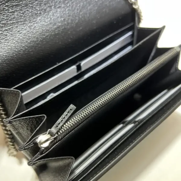 Gucci Dionysus  GG Chain Wallet  Denim Black - Image 4