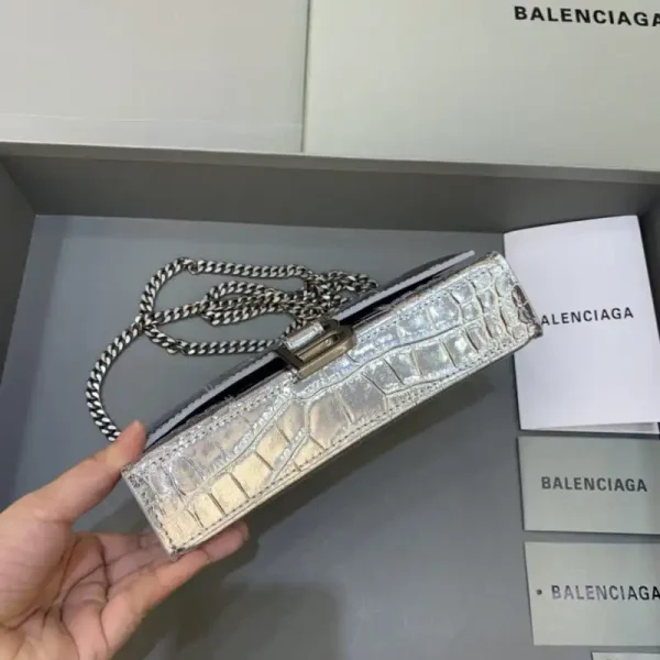 Balenciaga Hourglass On Chain Silver - Image 2