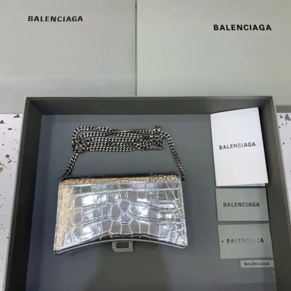 Balenciaga Hourglass On Chain Silver - Image 6