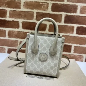 Gucci  Ophidia Mini Tote Bag  White