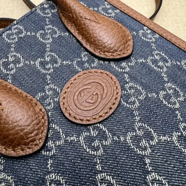 Gucci  Ophidia Mini Tote Bag  Blue Denim - Image 2