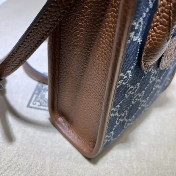 Gucci  Ophidia Mini Tote Bag  Blue Denim - Image 4