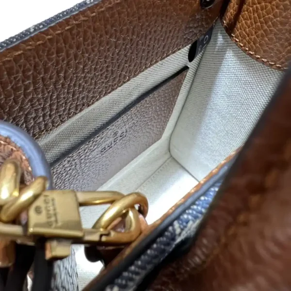 Gucci  Ophidia Mini Tote Bag  Blue Denim - Image 7