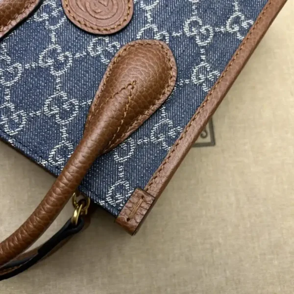 Gucci  Ophidia Mini Tote Bag  Blue Denim - Image 8