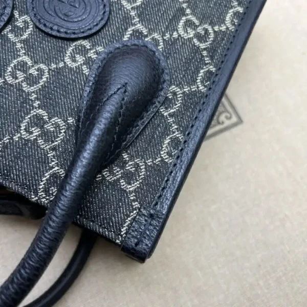 Gucci  Ophidia Mini Tote Bag  Black Denim - Image 3