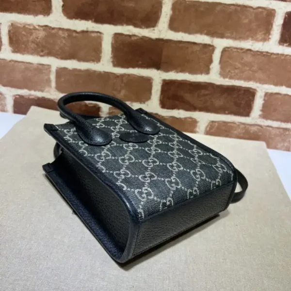 Gucci  Ophidia Mini Tote Bag  Black Denim - Image 5