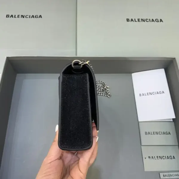 Balenciaga Hourglass On Chain Shine Black - Image 7