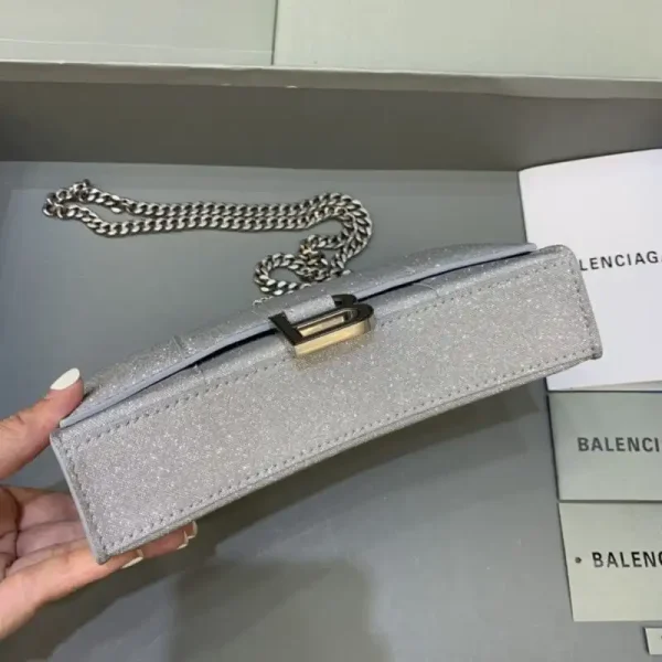 Balenciaga Hourglass On Chain Shine Silver - Image 4