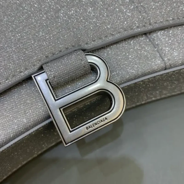 Balenciaga Hourglass On Chain Shine Silver - Image 7