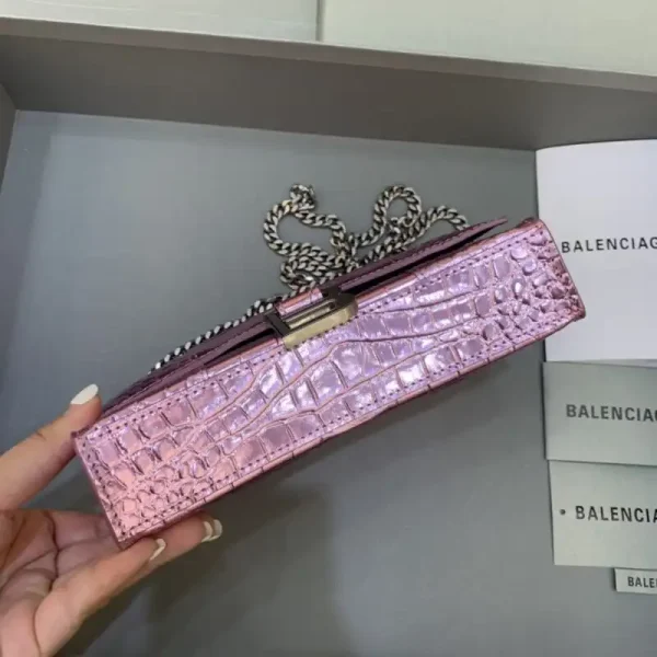 Balenciaga Hourglass On Chain Shine Purple - Image 4