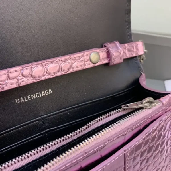 Balenciaga Hourglass On Chain Shine Purple - Image 5