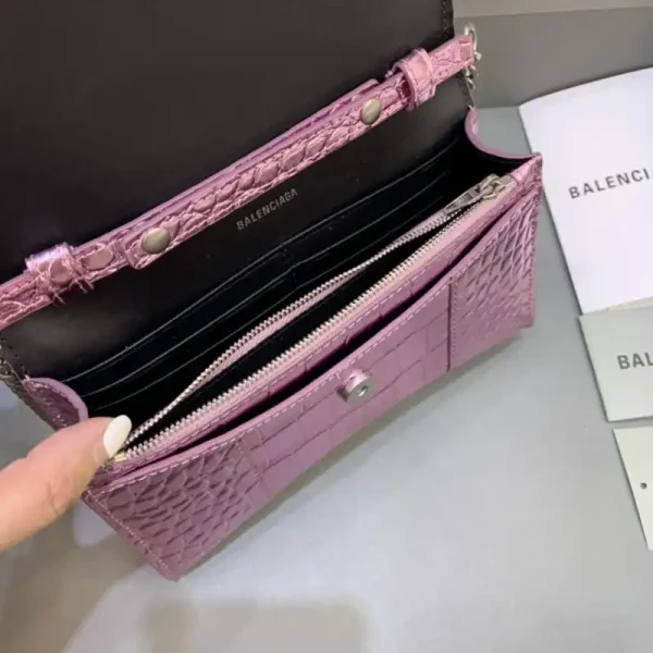 Balenciaga Hourglass On Chain Shine Purple - Image 8
