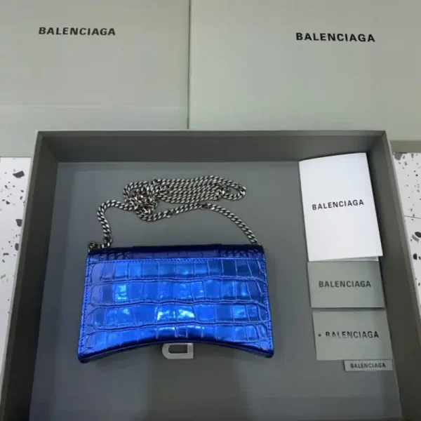 Balenciaga Hourglass On Chain Blue - Image 4