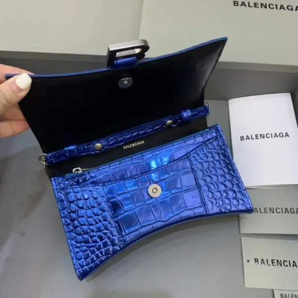 Balenciaga Hourglass On Chain Blue - Image 8