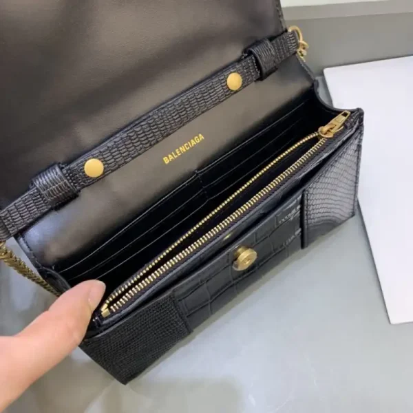 Balenciaga Hourglass On Chain Black - Image 3