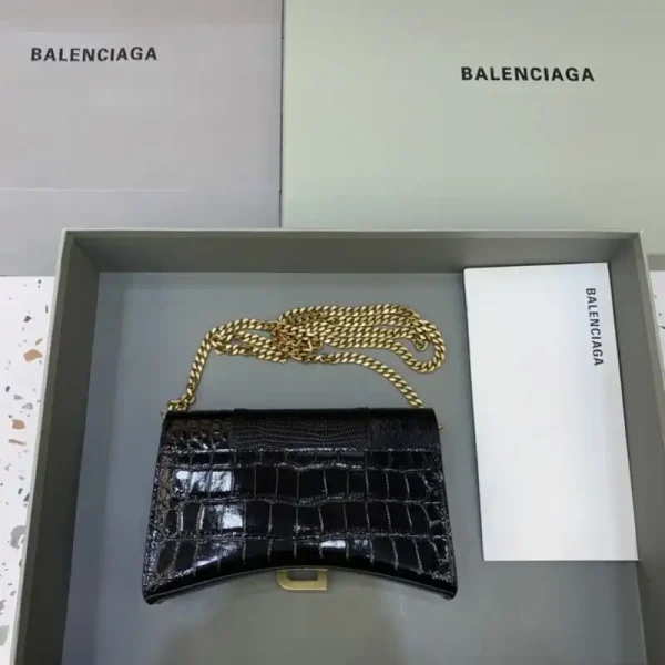 Balenciaga Hourglass On Chain Black - Image 5