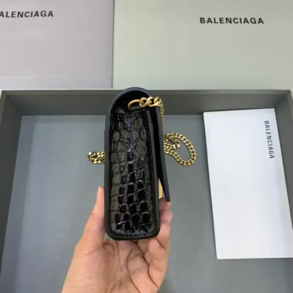 Balenciaga Hourglass On Chain Black - Image 8
