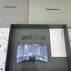 Balenciaga Hourglass On Chain Denim