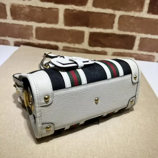 Gucci Gucci Bauletto Top Handle White Black - Image 6