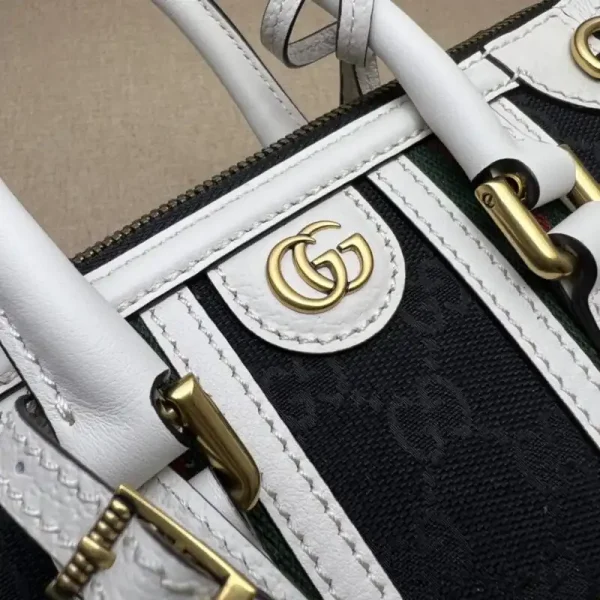 Gucci Gucci Bauletto Top Handle White Black - Image 7