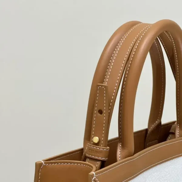 Celine Triomphe Cabas Mini Tote White - Image 3
