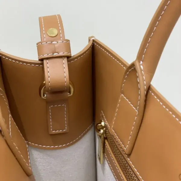 Celine Triomphe Cabas Mini Tote White - Image 5