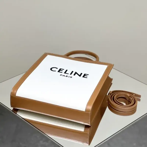 Celine Triomphe Cabas Mini Tote White - Image 9