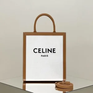 Celine Triomphe Cabas Tote Small White