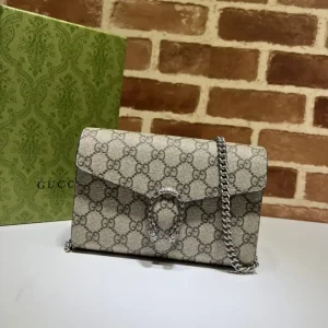 Gucci Dionysus  GG Chain Wallet  Denim Classic
