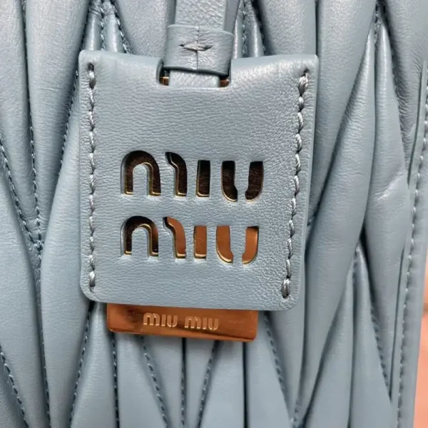 Miu Miu Matelassé  Tote Blue - Image 3