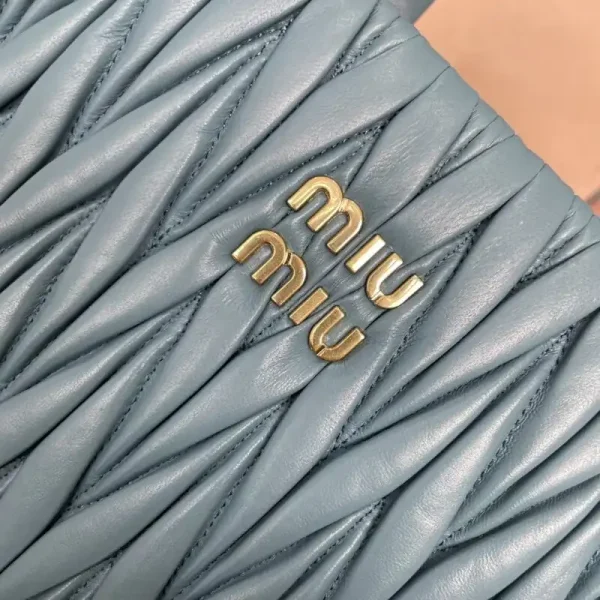 Miu Miu Matelassé  Tote Blue - Image 8