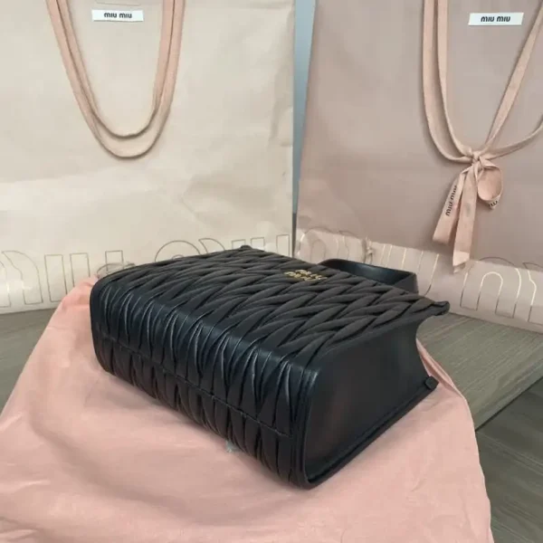 Miu Miu Matelassé  Tote Black - Image 9