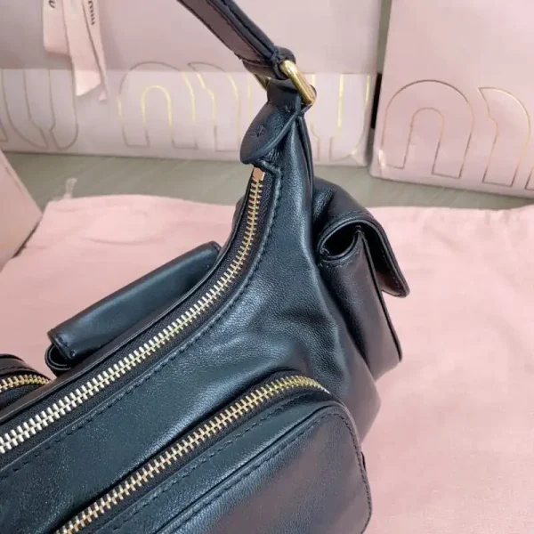 Miu Miu Nappa  Pocket Bag Black - Image 4