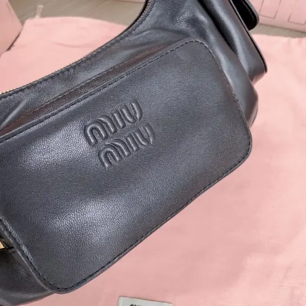 Miu Miu Nappa  Pocket Bag Black - Image 5