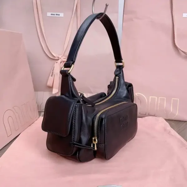 Miu Miu Nappa  Pocket Bag Black - Image 2
