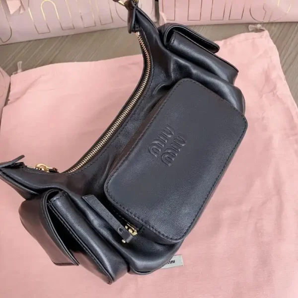 Miu Miu Nappa  Pocket Bag Black - Image 9